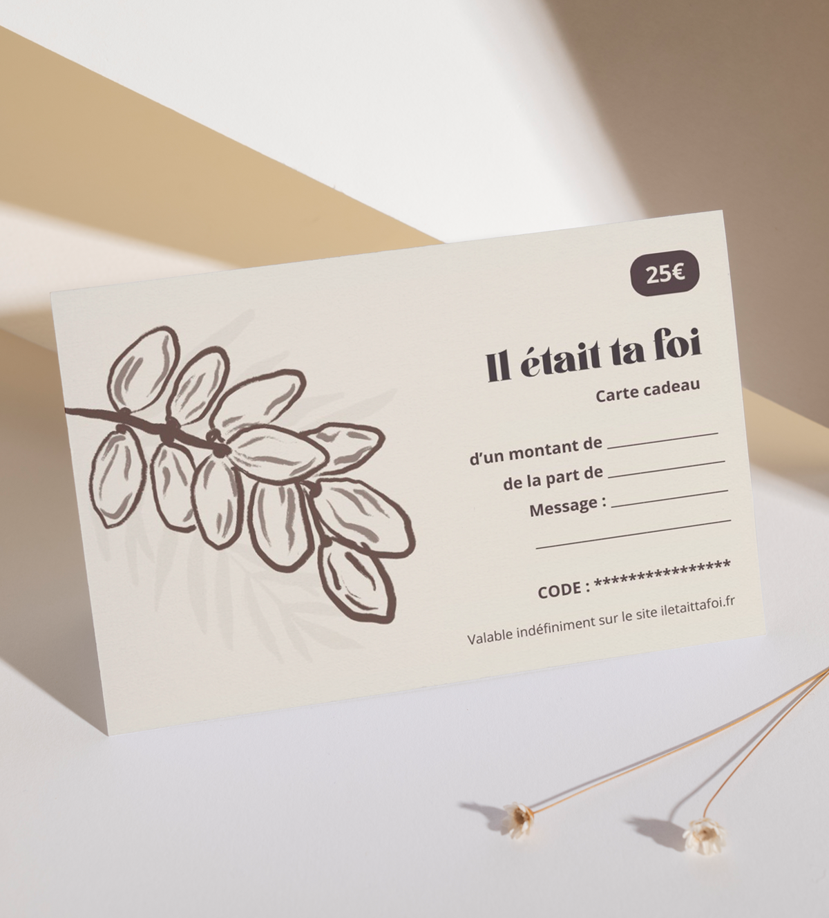 Carte cadeau : Eclat de foi