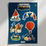 Planche de stickers | Illustrations du livre Voyage dans la Sourate Ar-Rahman